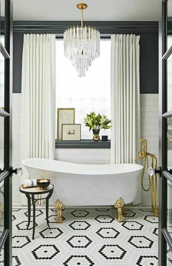 łazienka w stylu glamour inspiracje