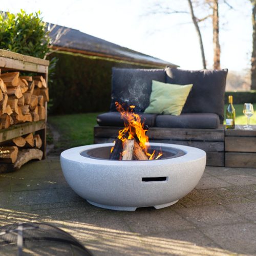Duże palenisko ogrodowe + grill Esschert Design (FF445)