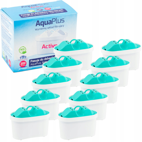 Filtr AquaPlus Active do dzbanków Brita i Dafi - 10 sztuk