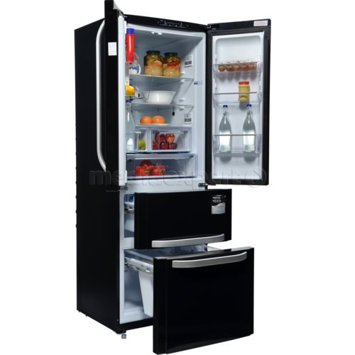 Lodówka czarna side by side HOTPOINT E4D AA B C