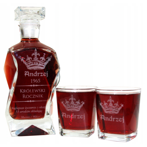 Grawerowana karafka do whiskey