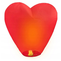 Latający lampion w kształcie serca